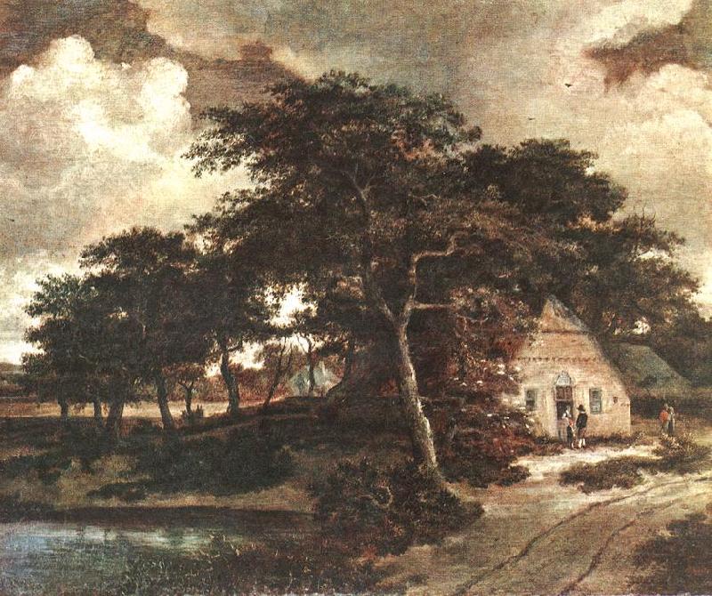 Landscape with a Hut f, HOBBEMA, Meyndert